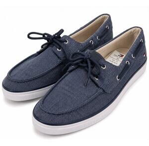 Tommy Hilfiger Tmpeck Denim Boat Shoes Casual Lace Up Sneakers Mens US 12 NWT